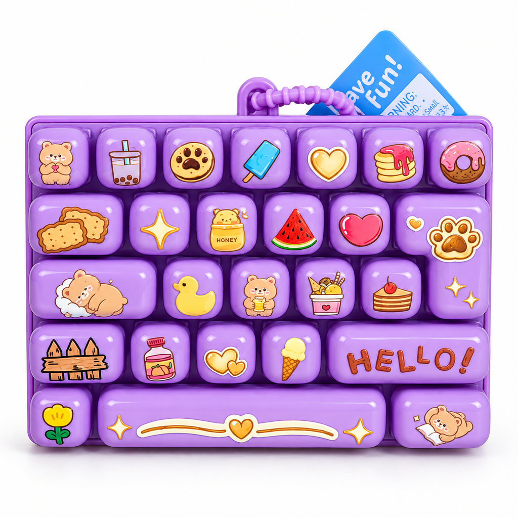 26-Key Kawaii Fidget Keyboard – Clicky Sensory Desk Toy | XL
