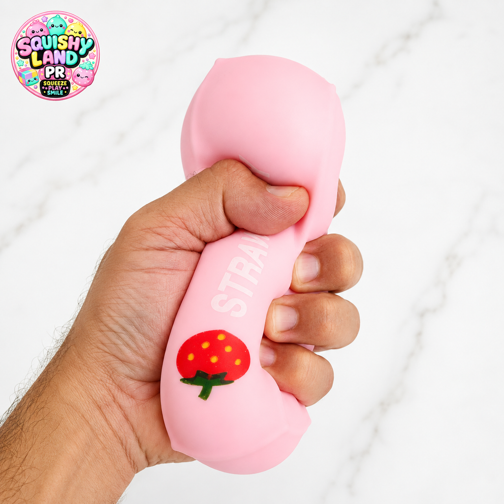 Strawberry Butter Squishy | Rubber & Foam-Filled Sensory Toy