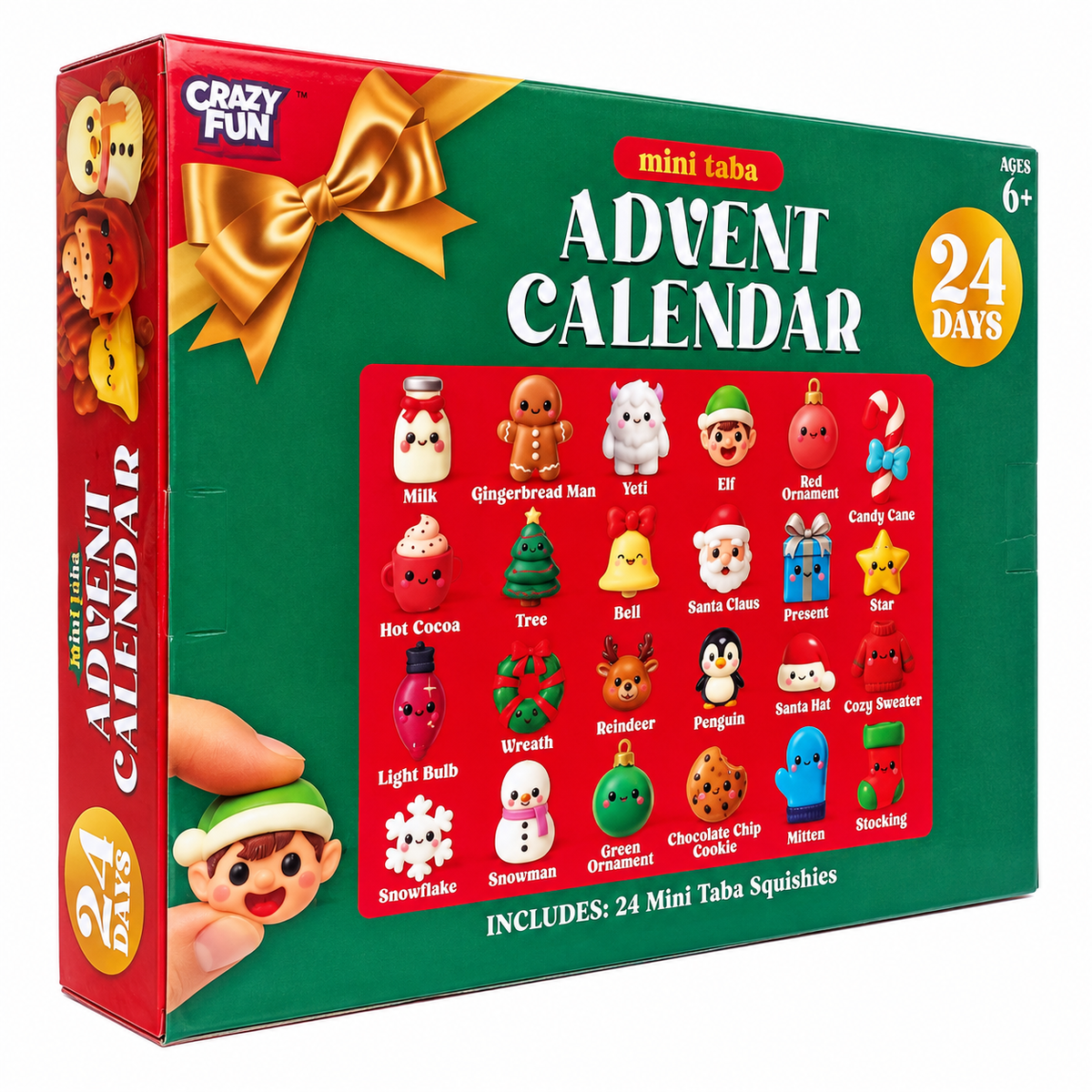 Crazy Fun Original Mini Taba Advent Calendar | 24 Squishies | RMS International