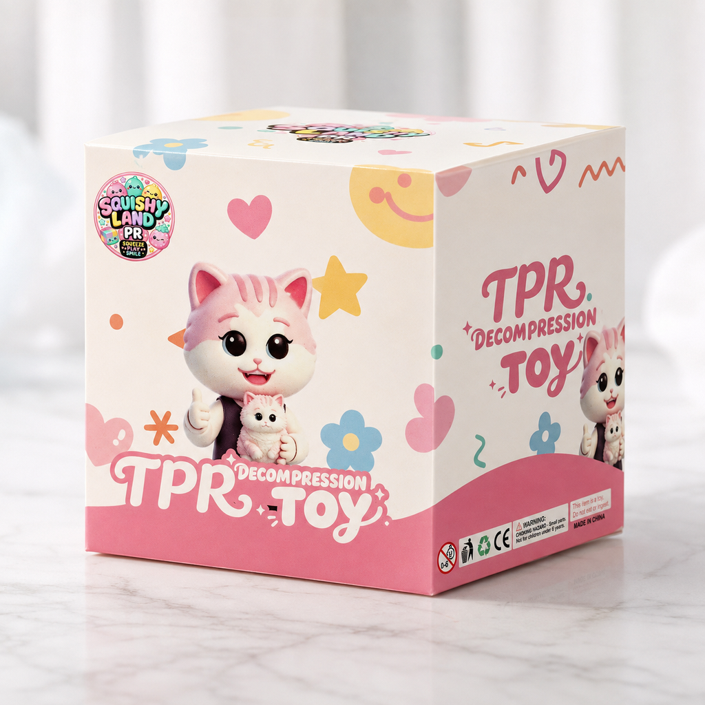 New Viral Cat Squishy | Dense TPR Decompression Sensory Toy