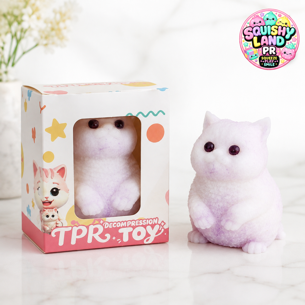 New Viral Cat Squishy | Dense TPR Decompression Sensory Toy