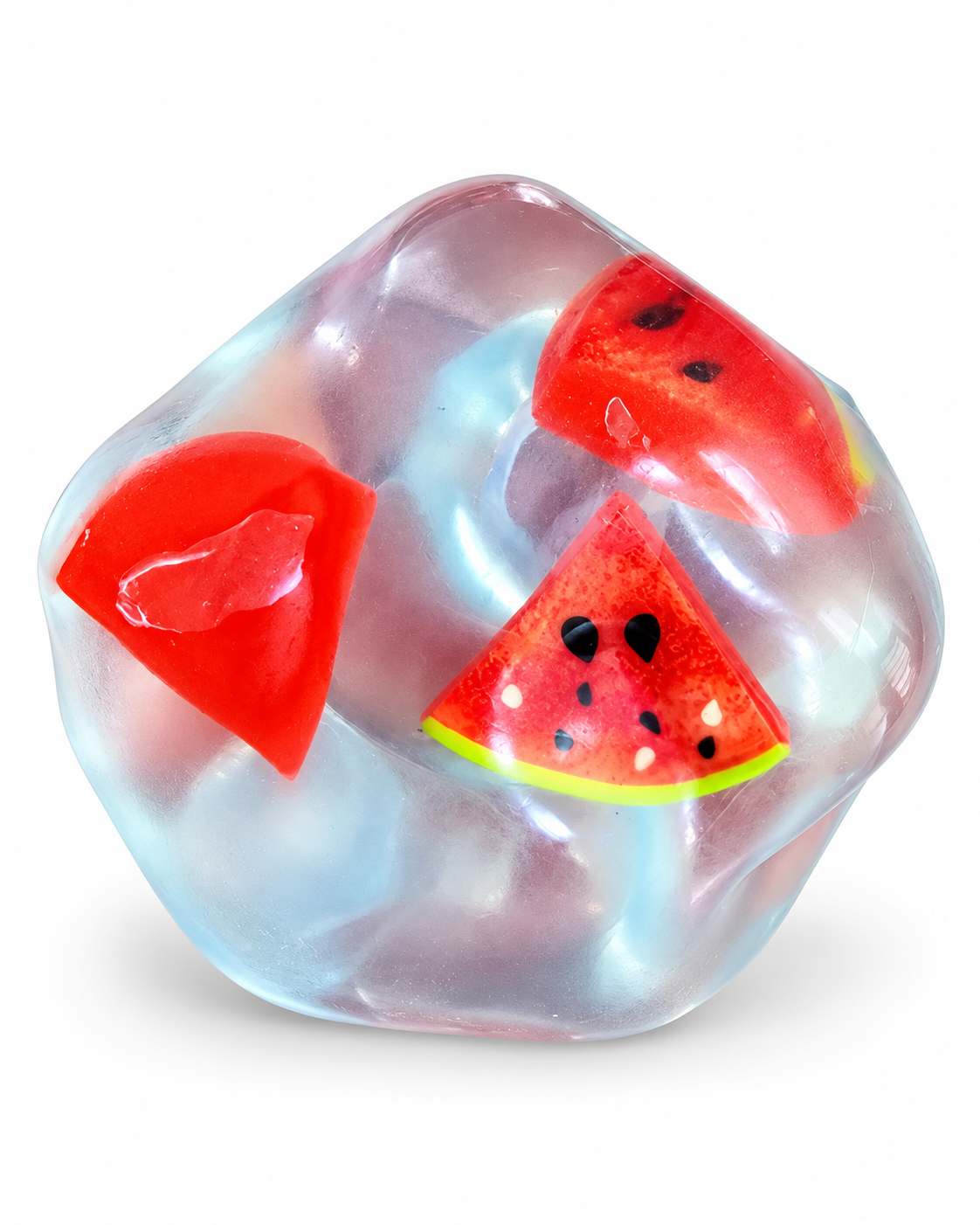 Real Coconut Oil Fruit Squishy | Clear Jelly Sensory Squeeze Toy
