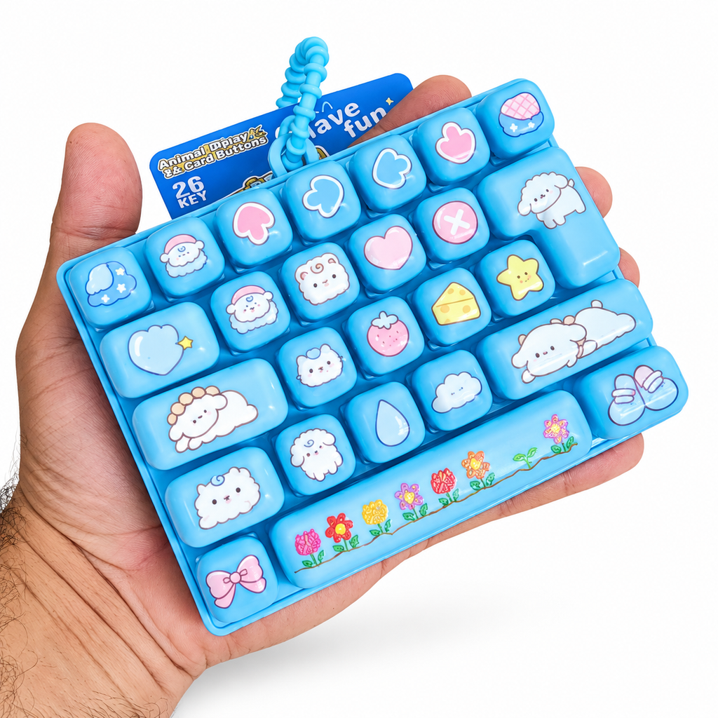 26-Key Kawaii Fidget Keyboard – Clicky Sensory Desk Toy | XL
