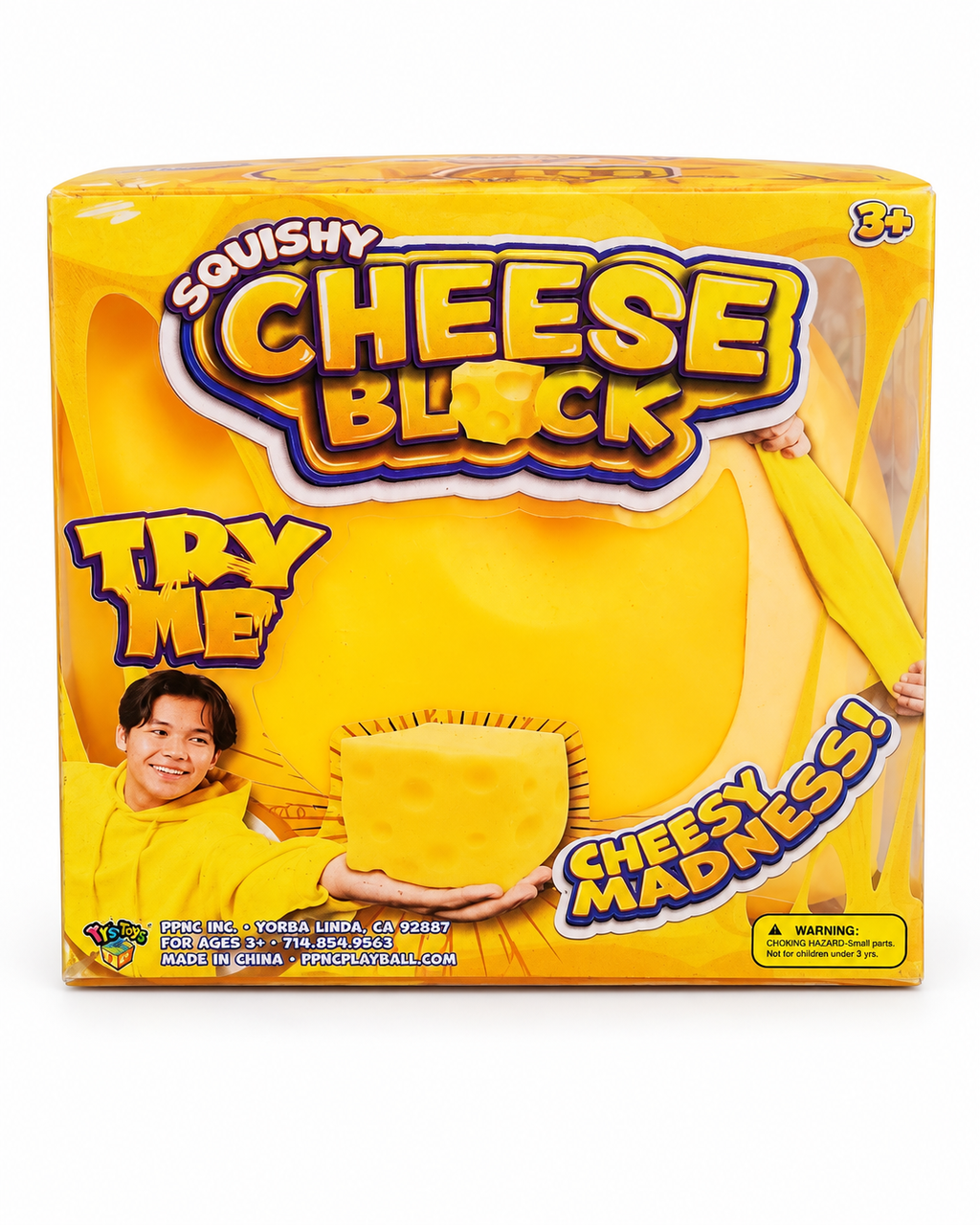 Original PPNC Squishy Cheese Block – Jumbo Stretchy Sensory Toy