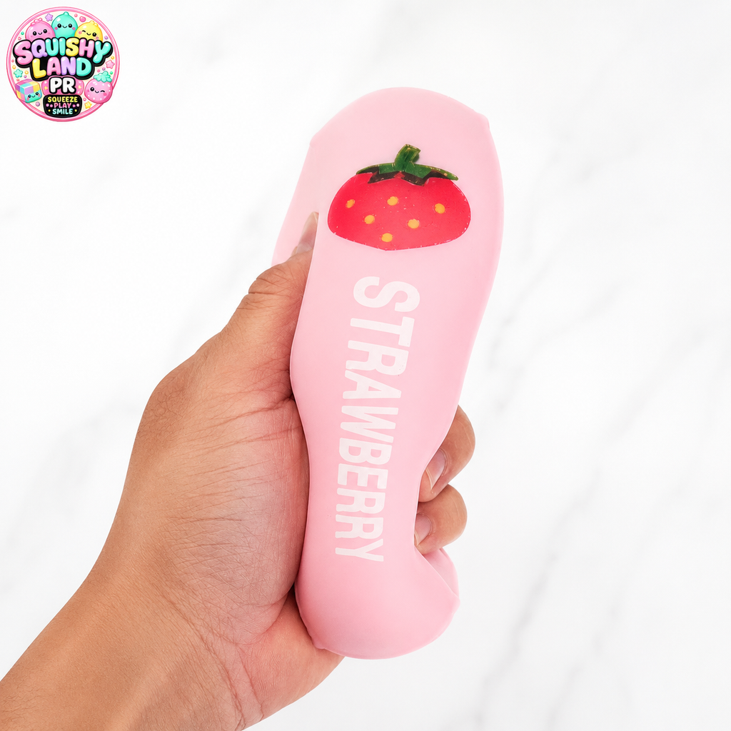 Strawberry Butter Squishy | Rubber & Foam-Filled Sensory Toy