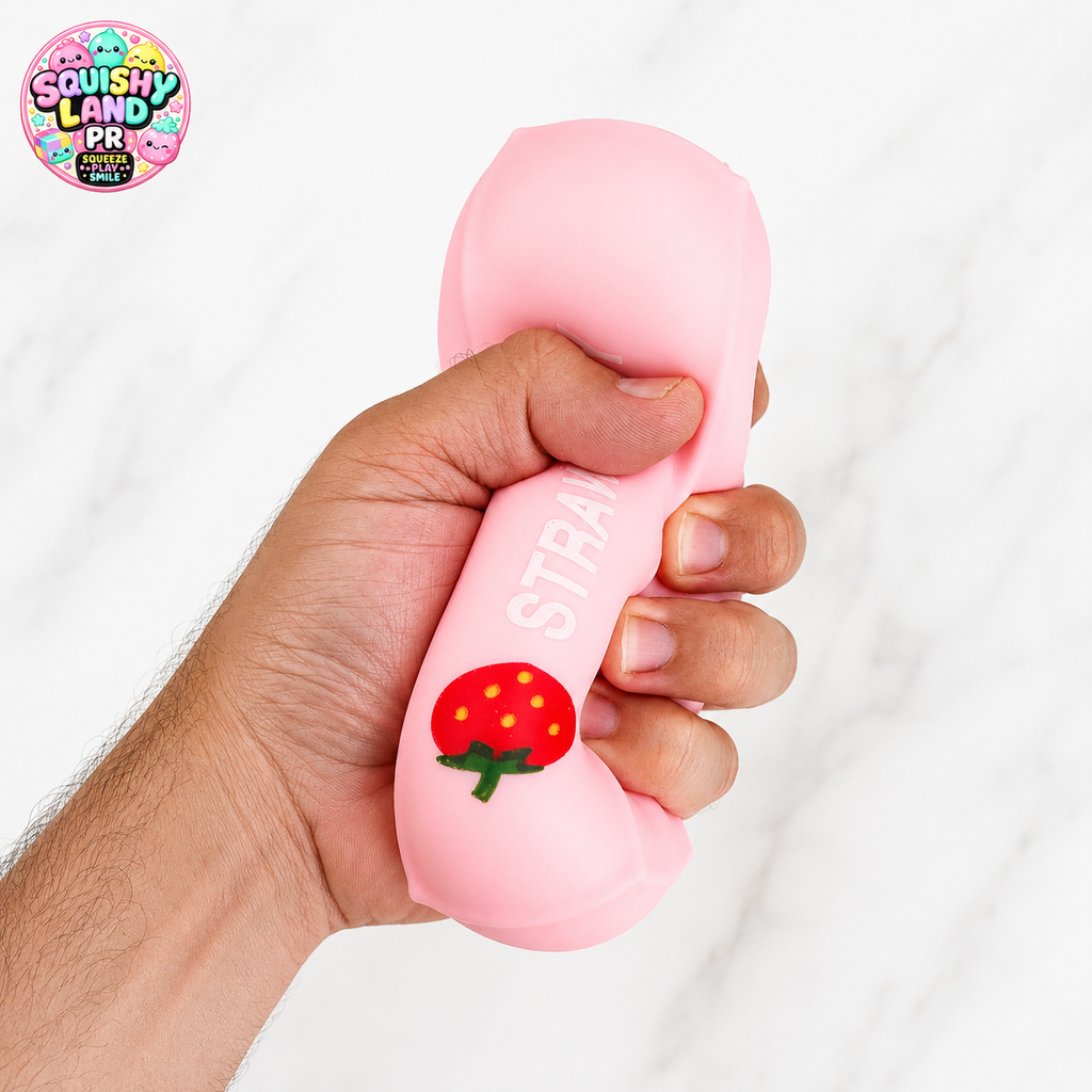 Strawberry Butter Squishy | Rubber & Foam-Filled Sensory Toy