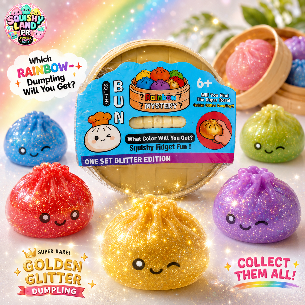 Glitter Edition Mystery Dumpling | Surprise Squishy