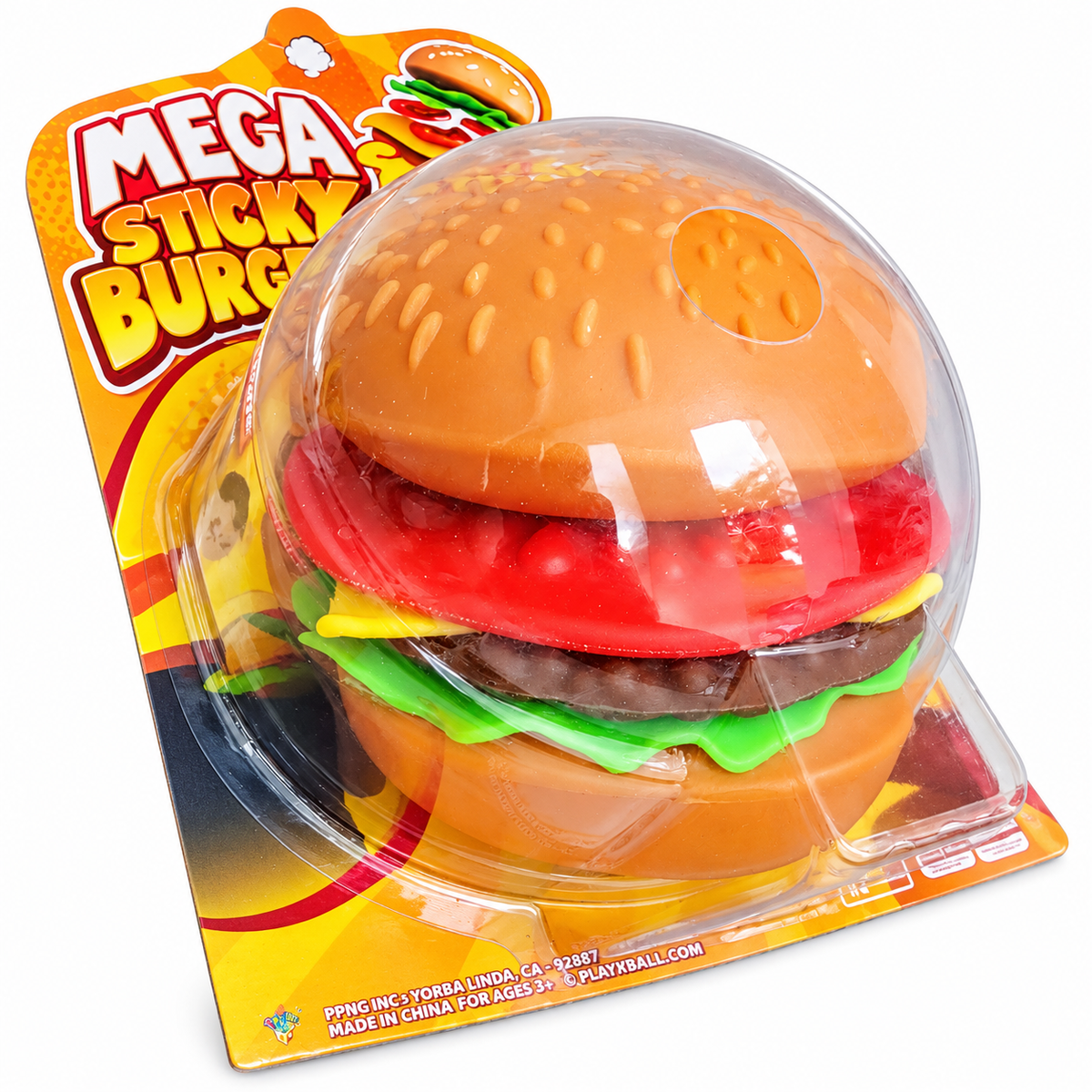 Original PPNC INC. Mega Sticky Burger – Jumbo Stretchy Sensory Toy