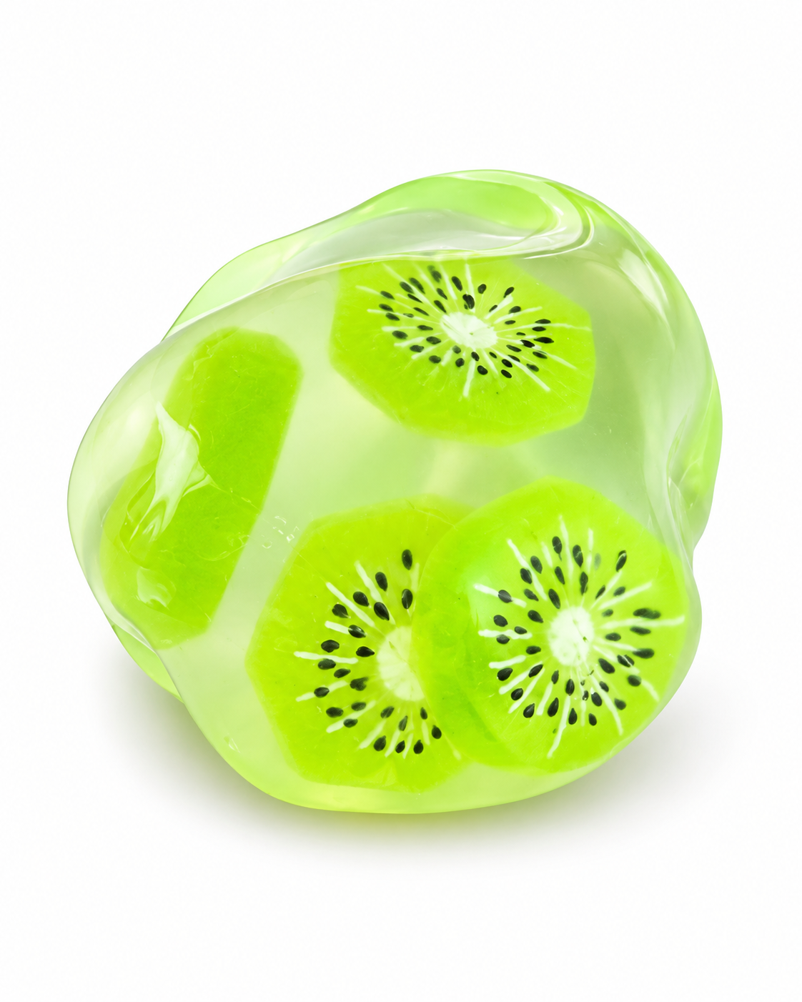 Real Coconut Oil Fruit Squishy | Clear Jelly Sensory Squeeze Toy