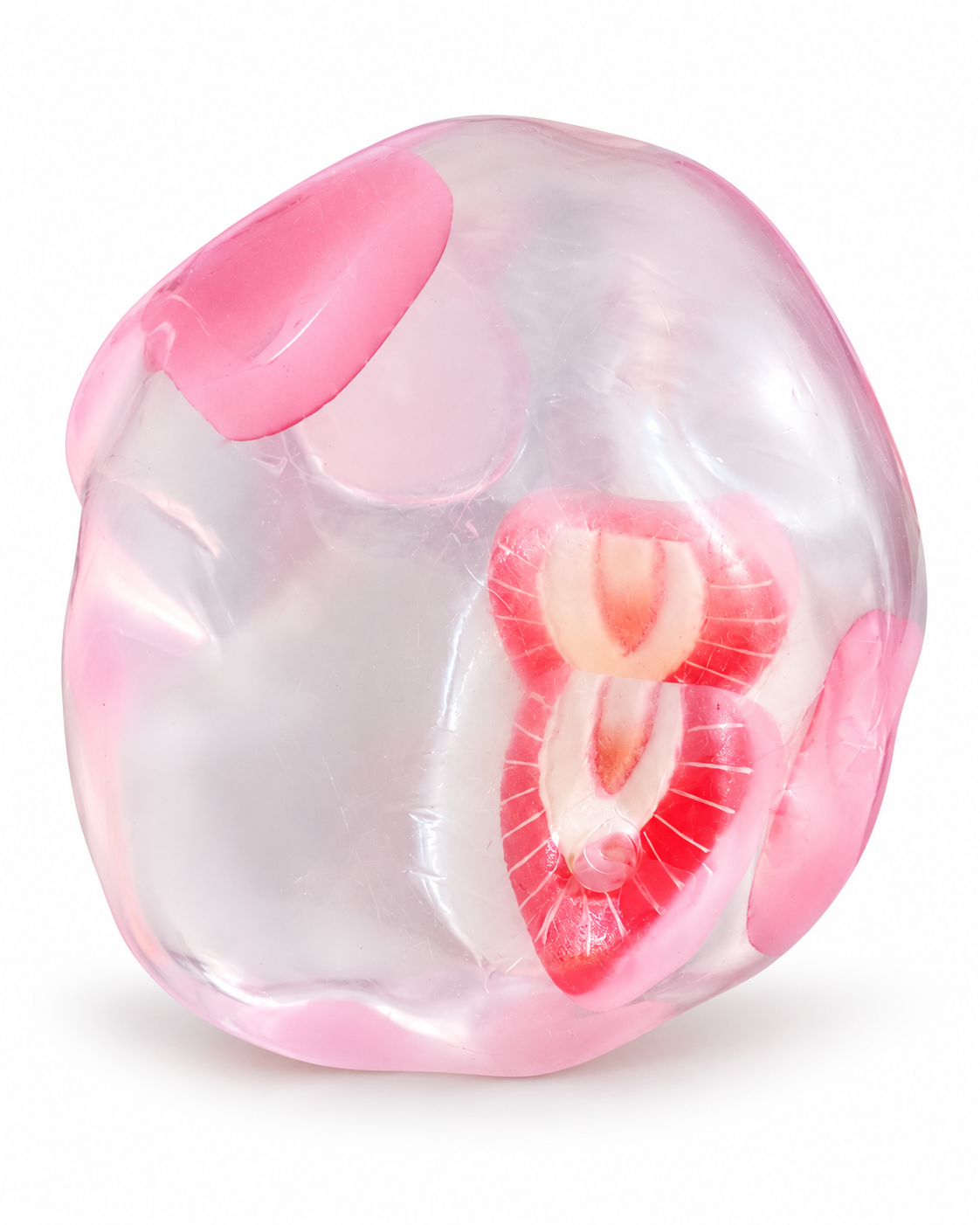 Real Coconut Oil Fruit Squishy | Clear Jelly Sensory Squeeze Toy