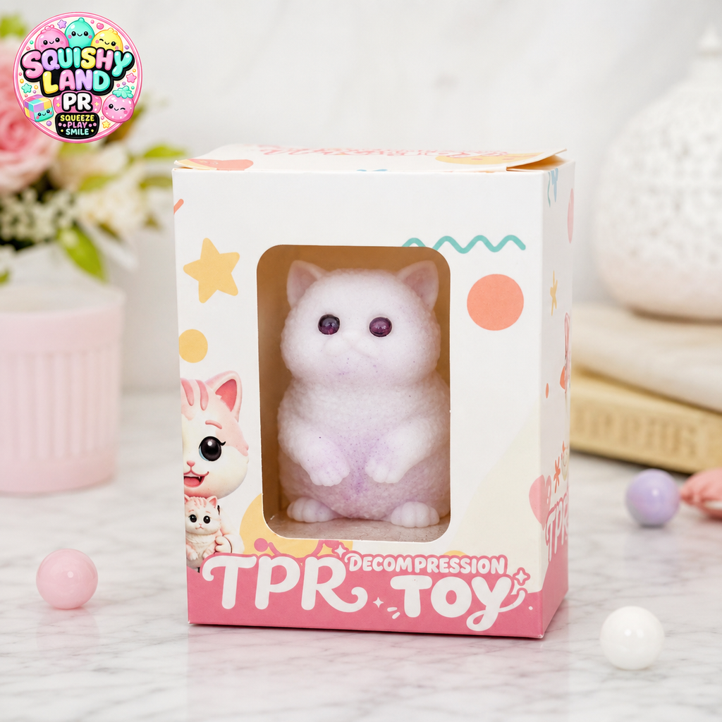 New Viral Cat Squishy | Dense TPR Decompression Sensory Toy