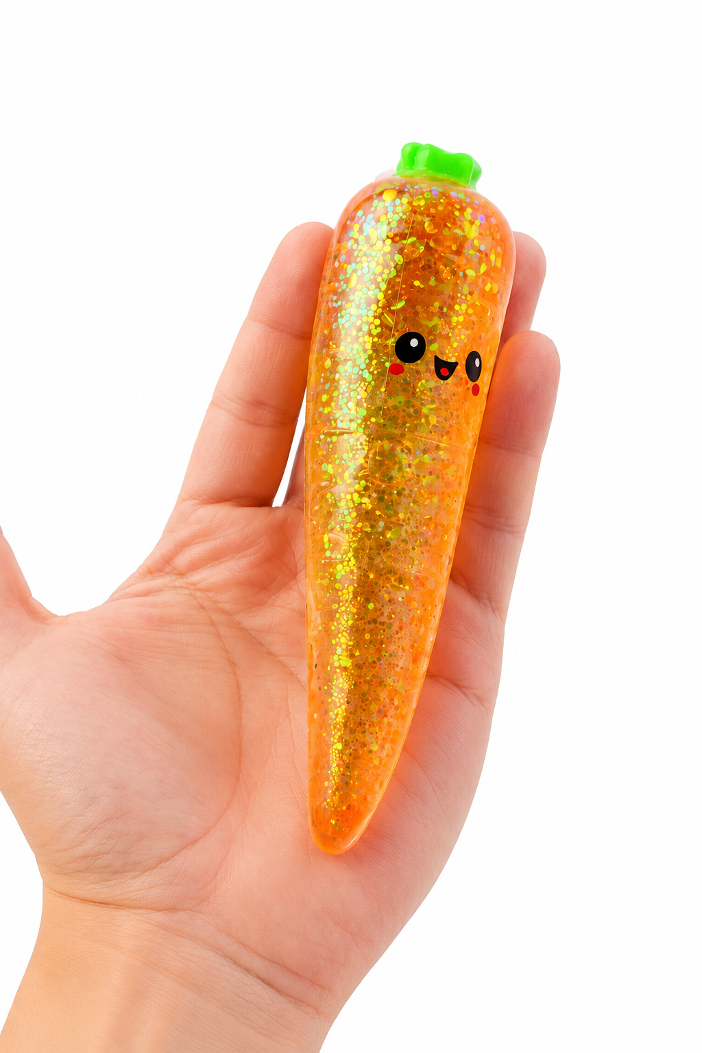 Sugar Texture Glitter Carrot Squishy