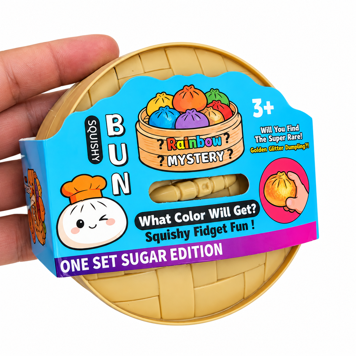Sugar Texture  Glitter Edition Bun Squishy | Squishy Bun Textura Sugar | Mystery Color