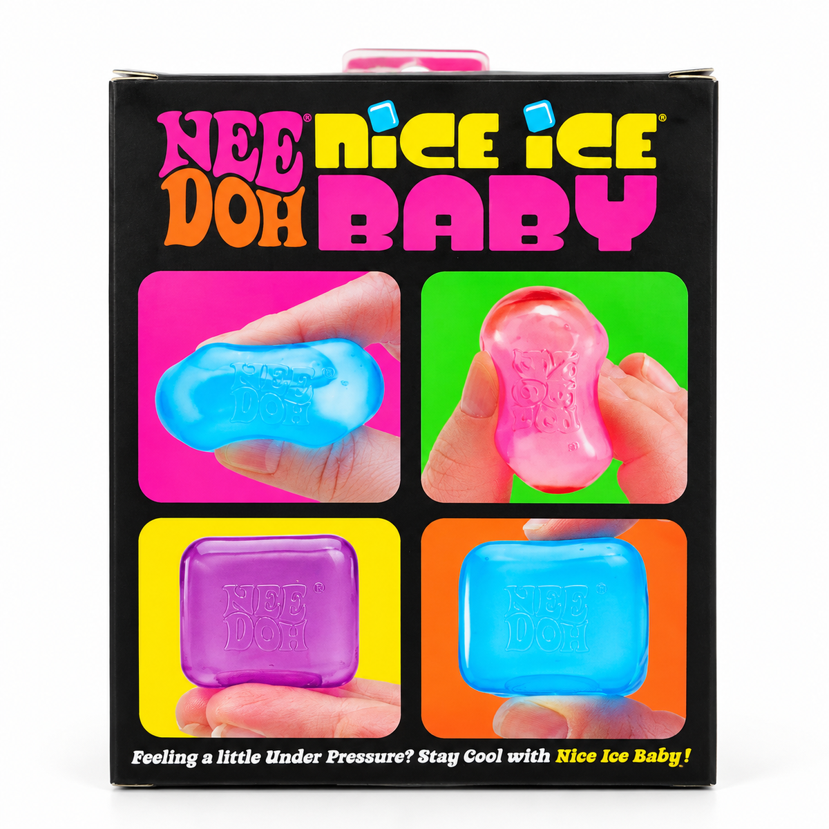 Original NeeDoh Nice Ice Baby 4-Pack | Super Solid Squish by Schylling