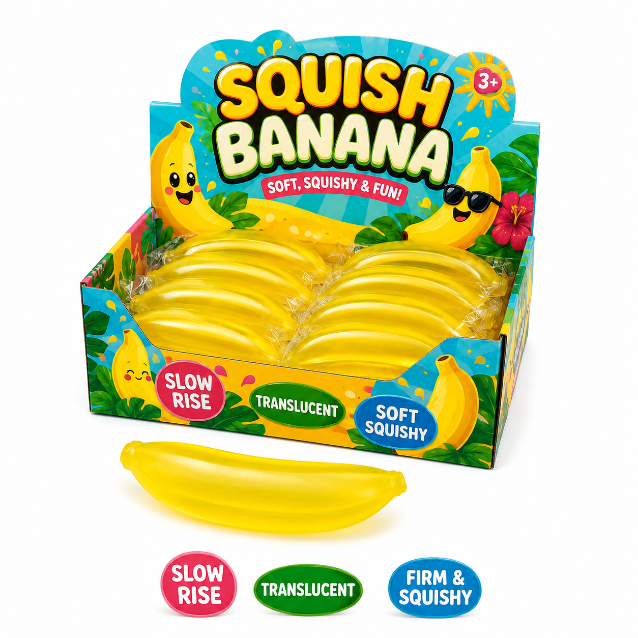 Squishy Banana | Slow Rise, Translucent & Firm