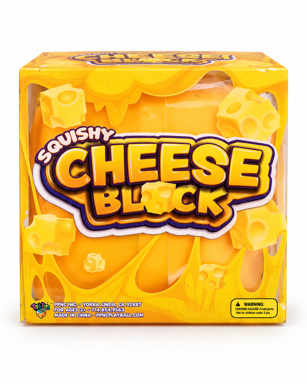 Original PPNC Squishy Cheese Block – Jumbo Stretchy Sensory Toy