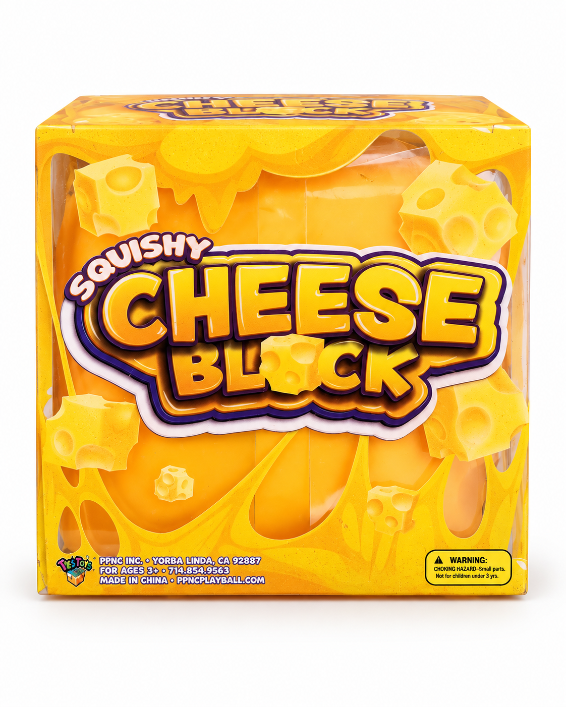 Original PPNC Squishy Cheese Block – Jumbo Stretchy Sensory Toy